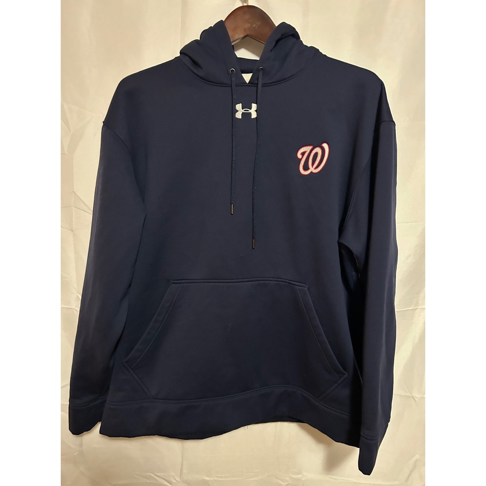 Under Armour Washington‎ Nationals MLB Hoodie Mens Medium Navy Blue Pullover